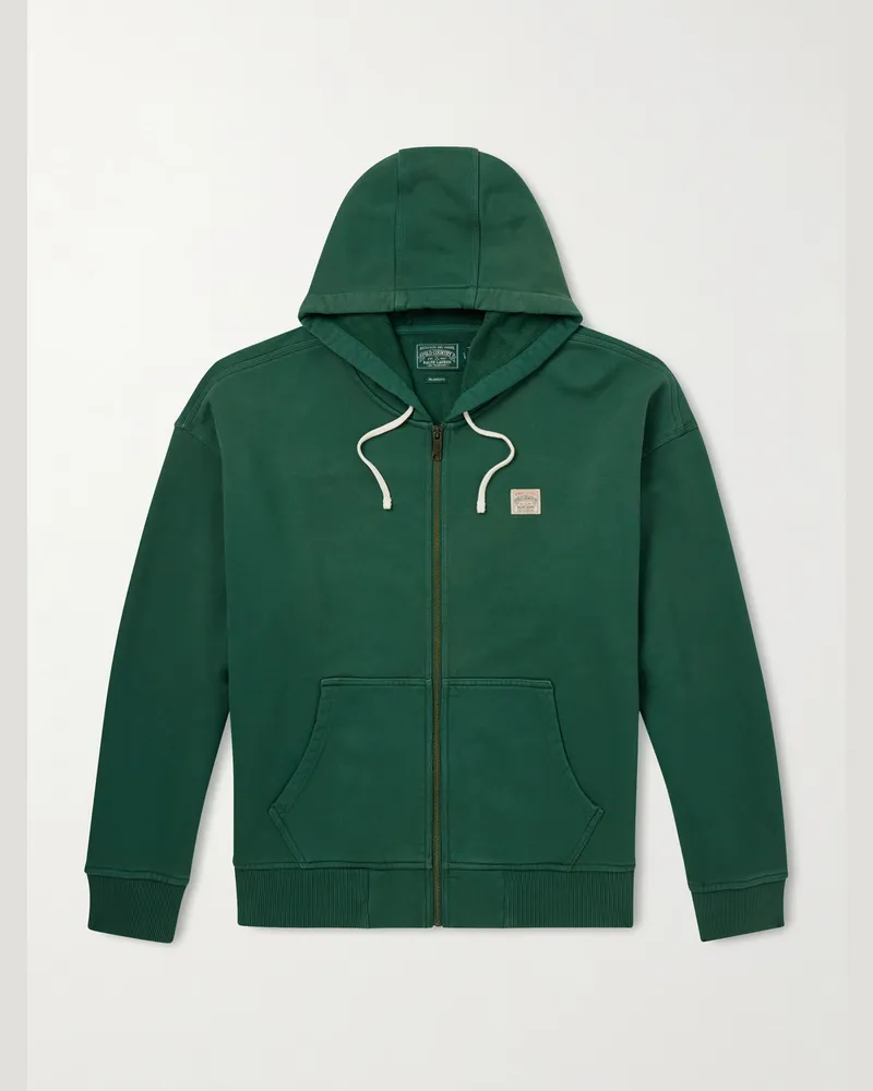 Ralph Lauren Cotton-Jersey Zip-Up Hoodie Green
