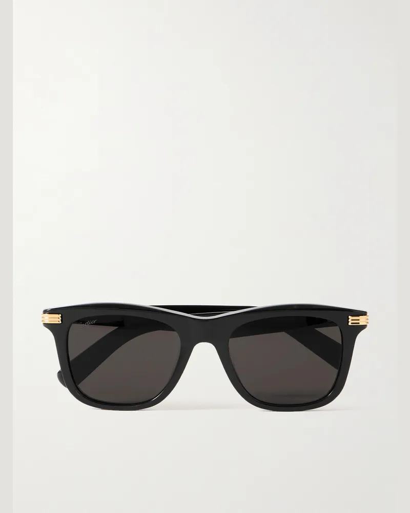 Cartier D-Frame Acetate Sunglasses Black