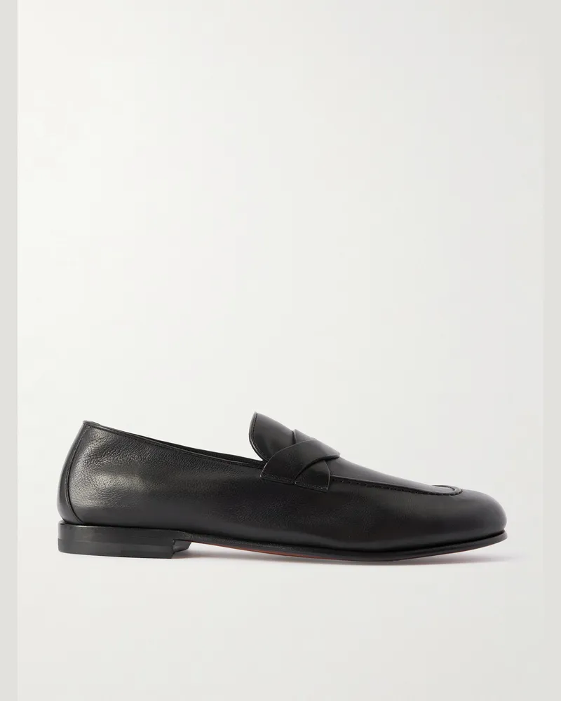 Tom Ford Gigi Loafers aus vollnarbigem Leder Schwarz