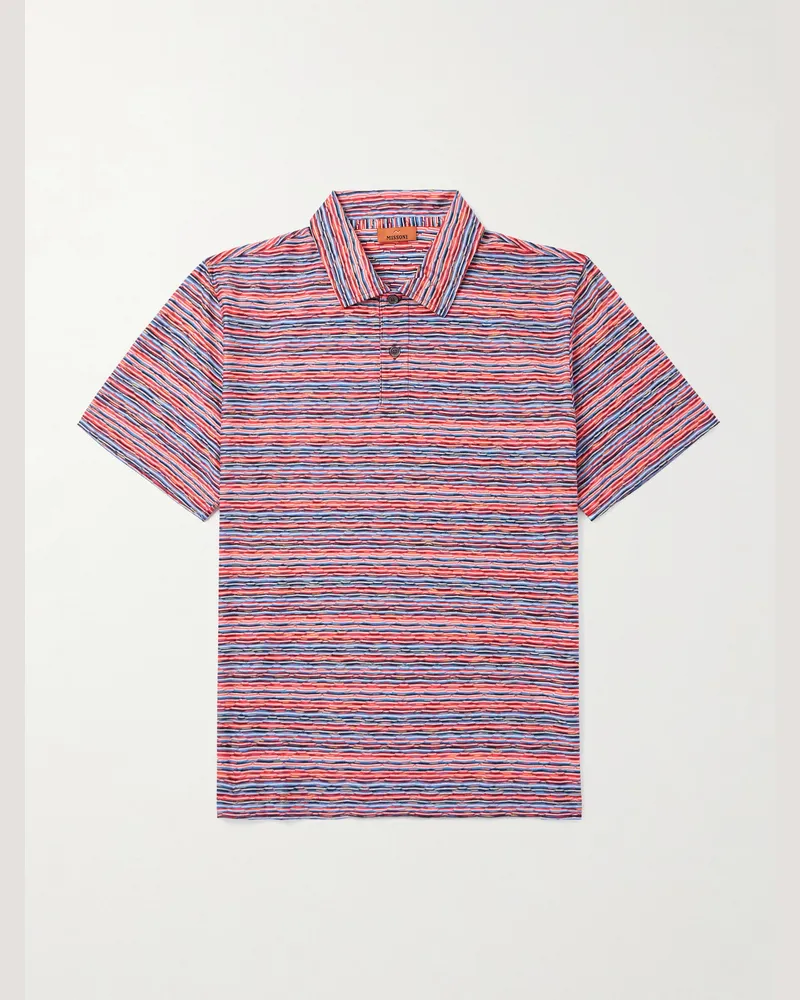 Missoni Polohemd aus Baumwolle in Space-Dye-Optik Rot