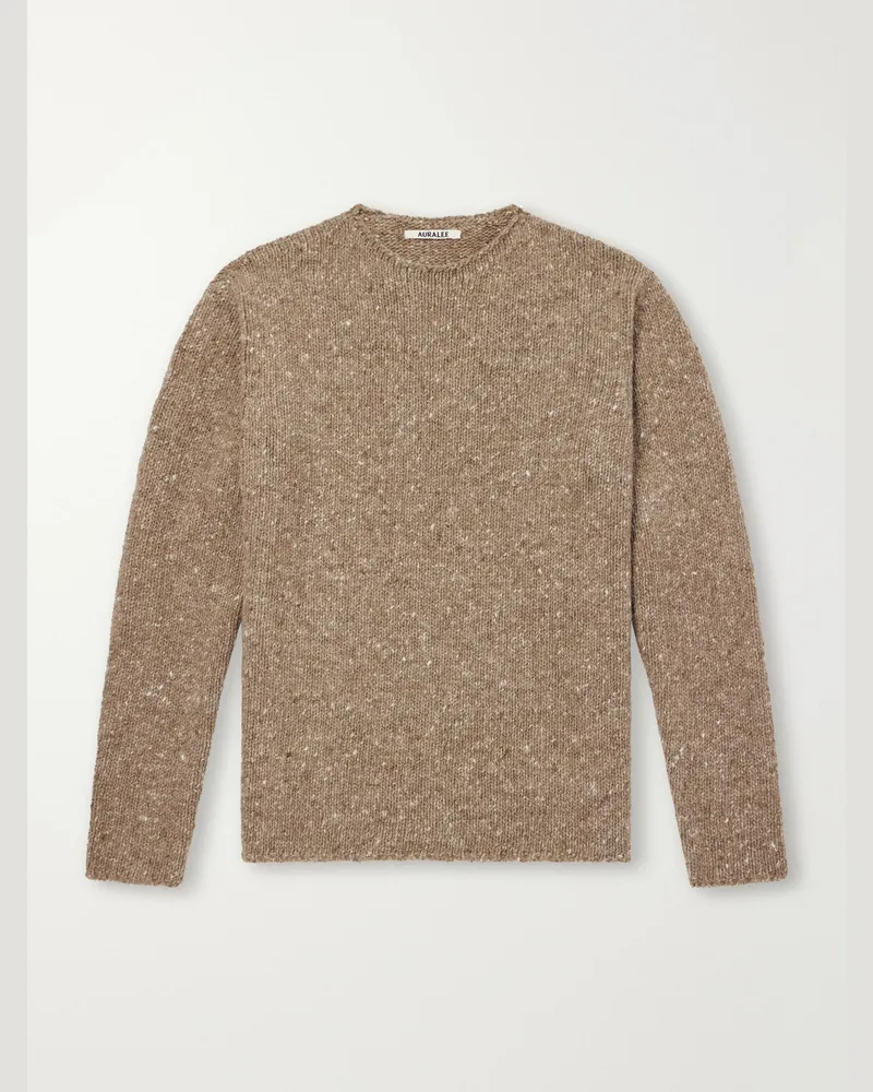AURALEE Wool Sweater Brown