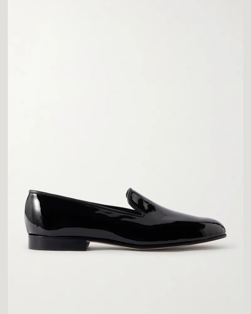 George Cleverley Albert Patent-Leather Slippers Black