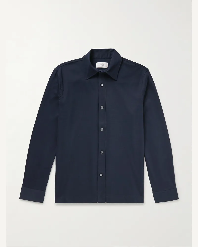 MR P. Hemd aus Jersey aus mercerisierter Baumwolle Blau