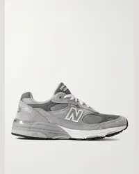 New Balance MIUSA 993 Sneakers aus Veloursleder, Mesh und Leder Grau