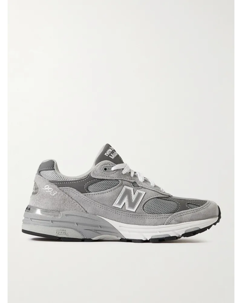 New Balance MIUSA 993 Sneakers aus Veloursleder, Mesh und Leder Grau