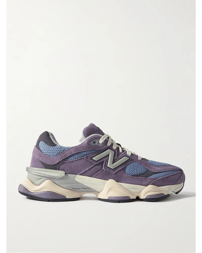 New Balance 9060 Sneakers aus Veloursleder und Mesh Lila