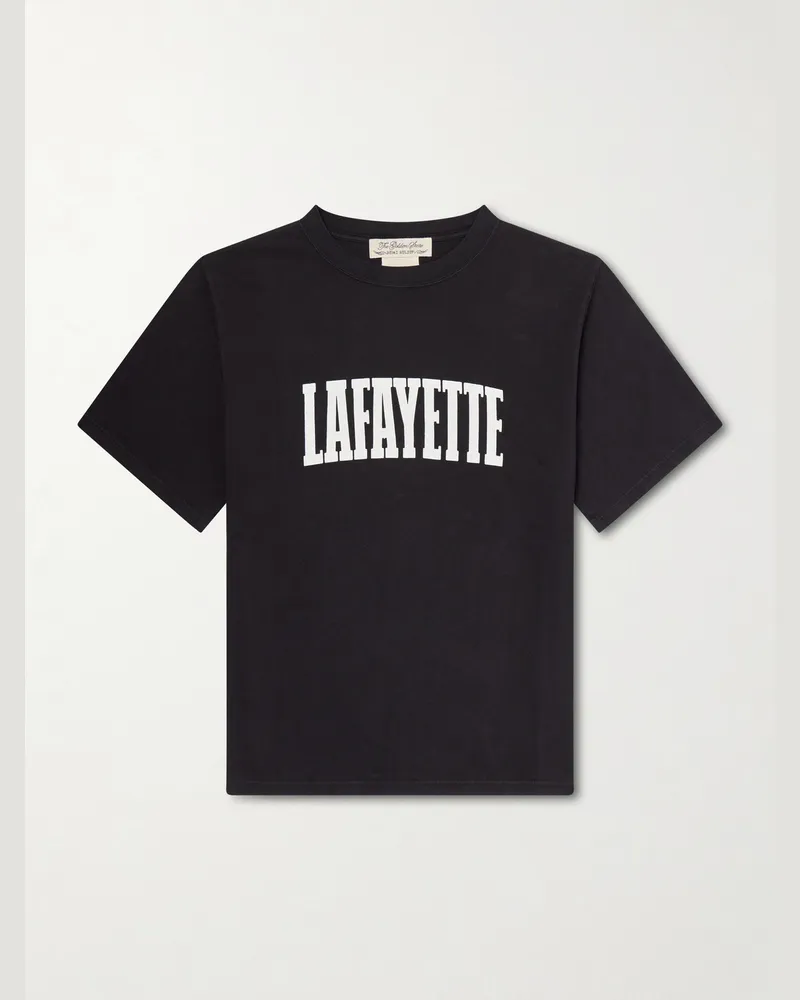 Remi Relief Lafayette Printed Cotton-Jersey T-Shirt Black