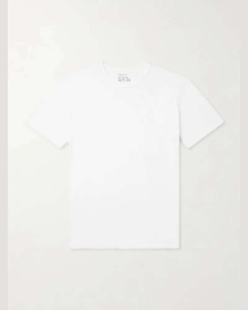 Fortela Set of Two Cotton-Jersey T-Shirt White