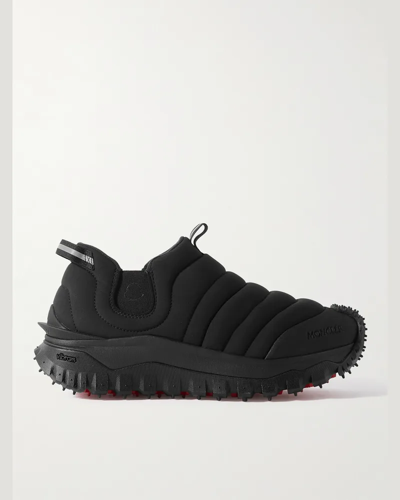 Moncler Trailgrip Après Slip-ons aus gestepptem Shell Schwarz