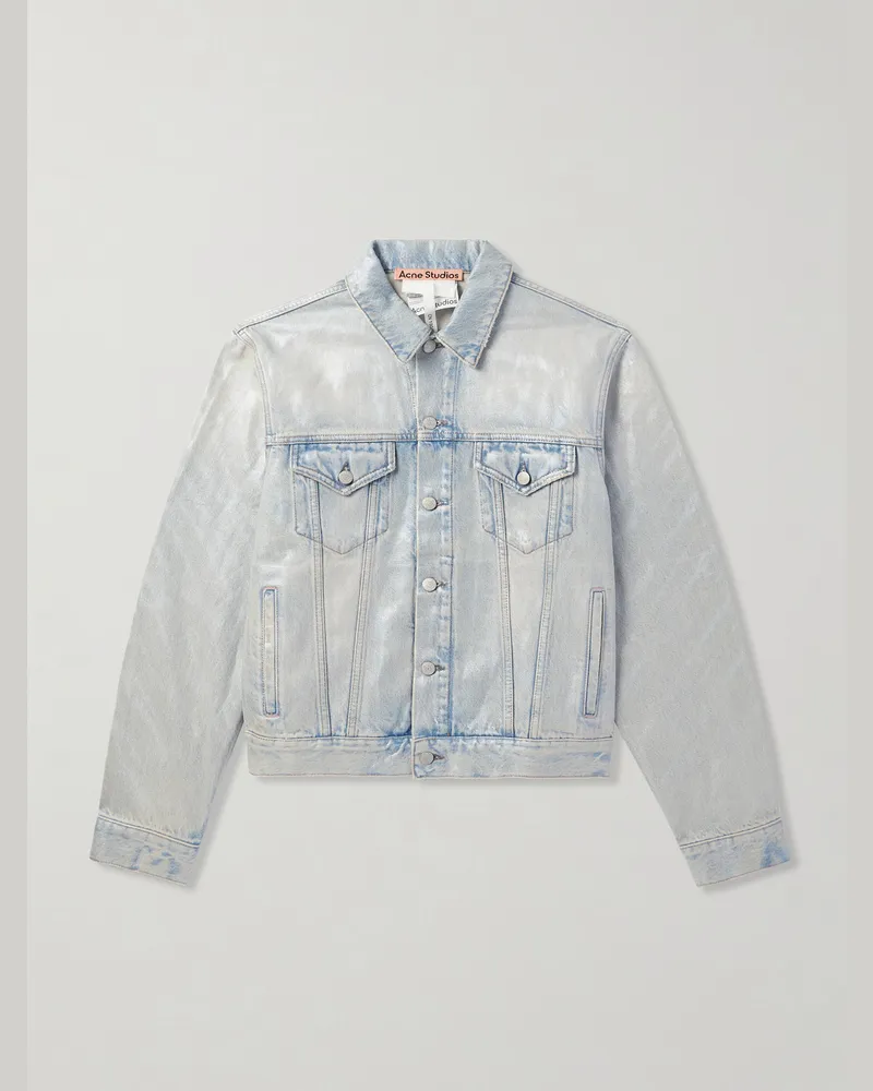 Acne Studios Rye schmal geschnittene Jeansjacke Blau