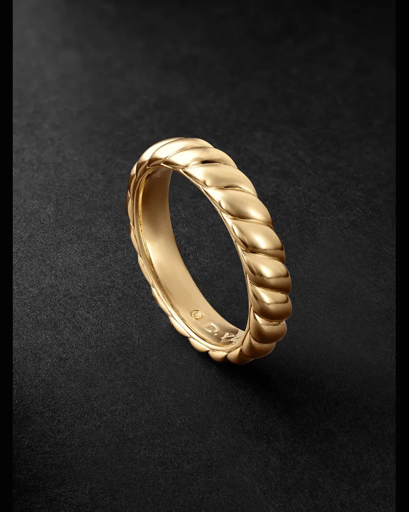 David Yurman Sculpted Cable Ring aus 18 Karat Gold Gold