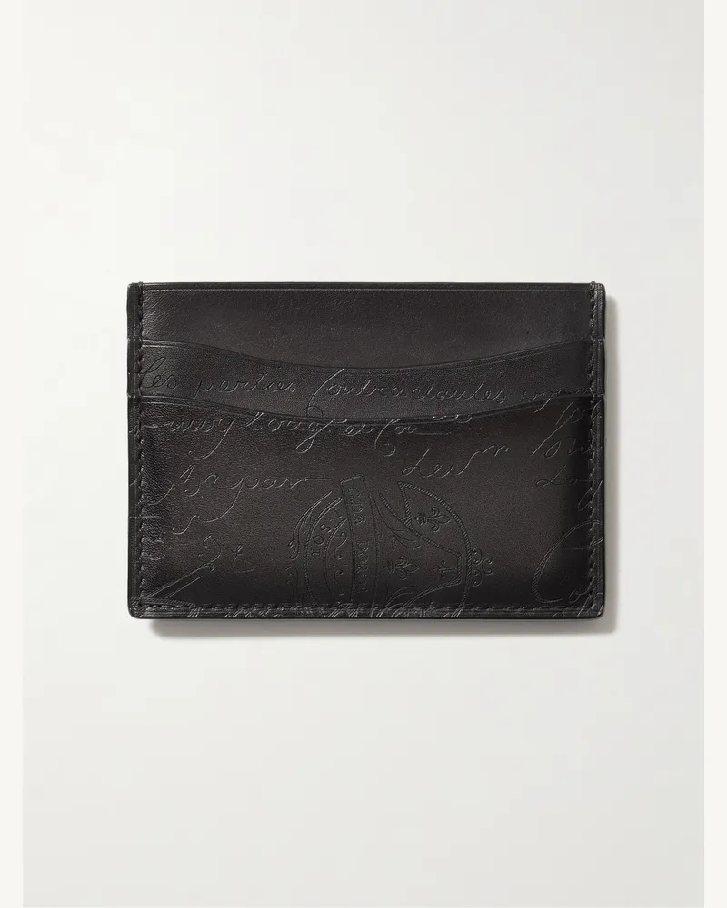 Berluti Bambou Scritto Venezia Leather Cardholder Black