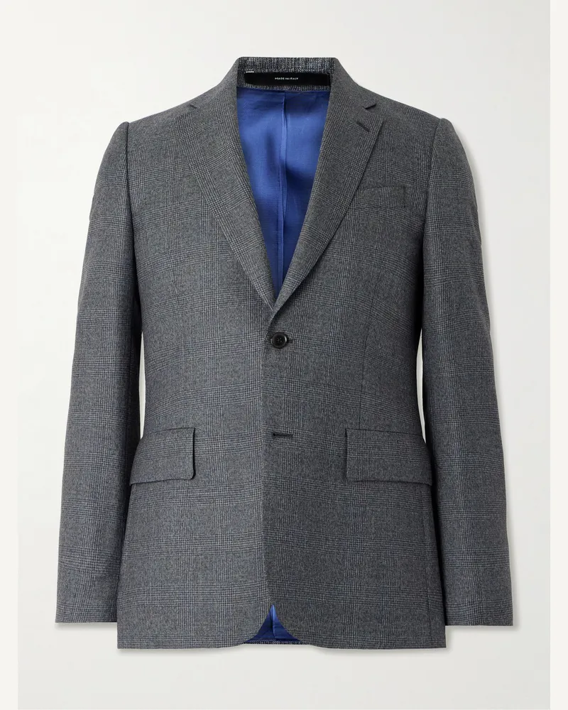 Paul Smith Sakko aus Wolle mit Glencheck-Muster Grau