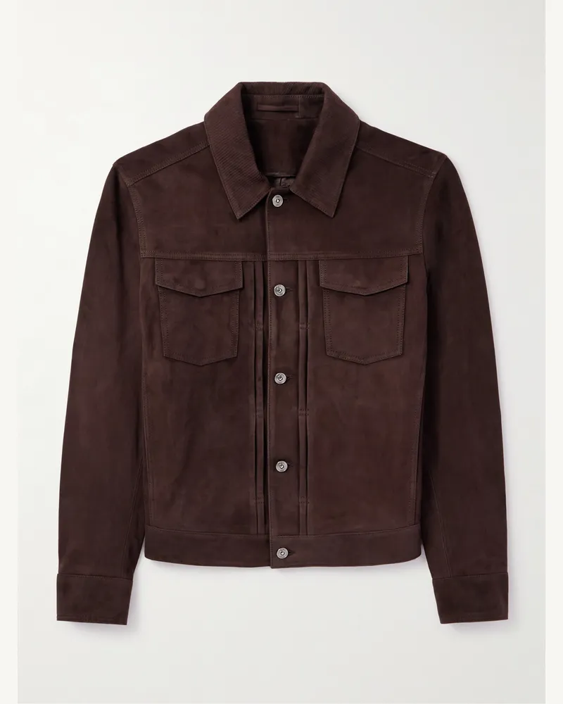 MR P. Jacke aus Veloursleder Braun