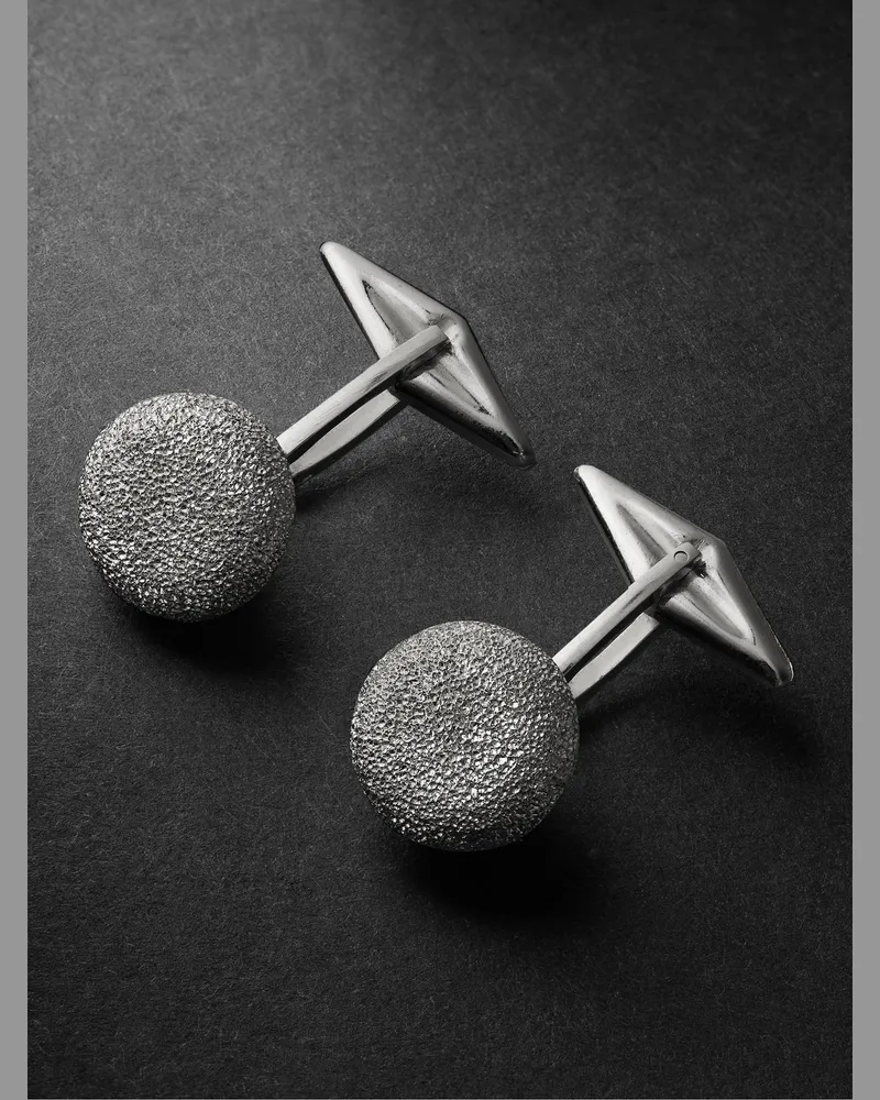 Carolina Bucci Florentine Blackened Gold Cufflinks Silver