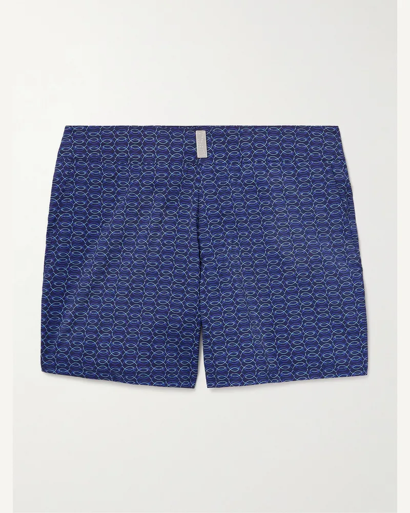 Vilebrequin Menise Straight-Leg Mid-Length Printed Recycled Swim Shorts Blue