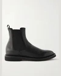 Officine Creative Italia Hopkins Chelsea Boots aus vollnarbigem Leder Schwarz