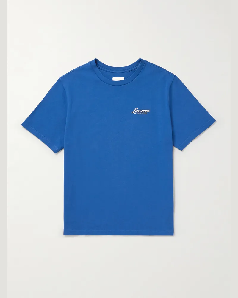 Aimé Leon Dore Records T-Shirt aus Baumwoll-Jersey Blau