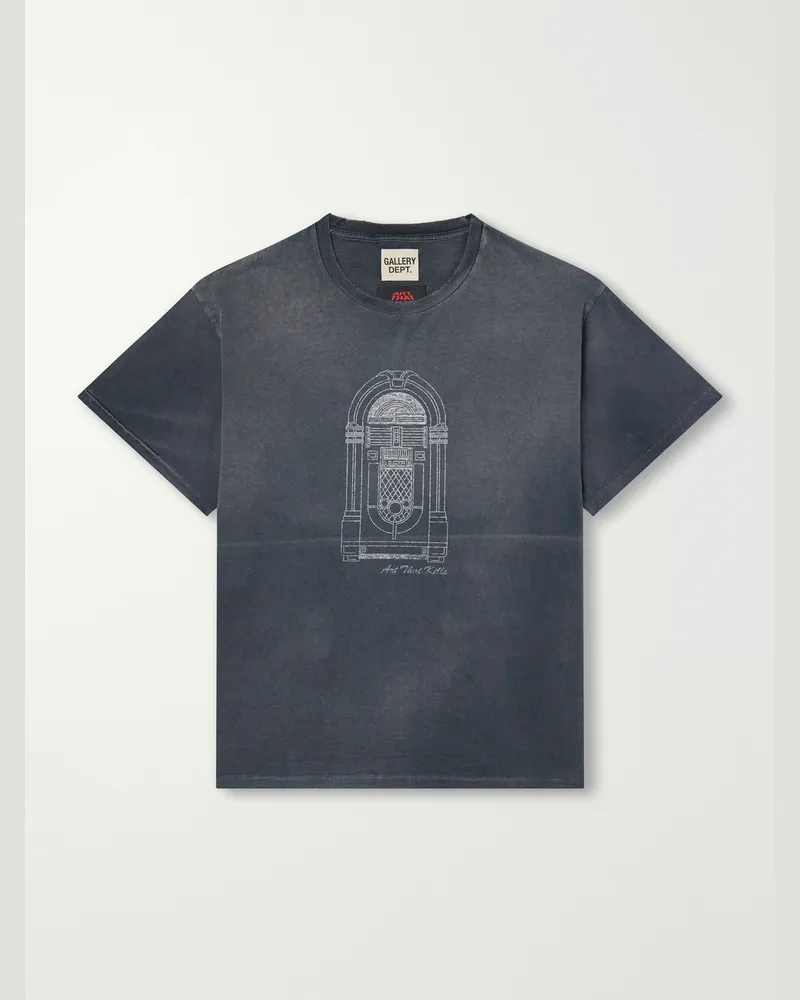 GALLERY DEPT. Jukebox Printed Cotton-Jersey T-Shirt Black