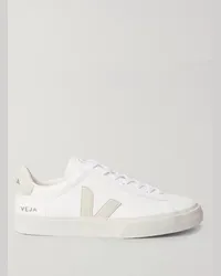 VEJA Campo Sneakers aus Leder mit Velourslederbesatz Weiß