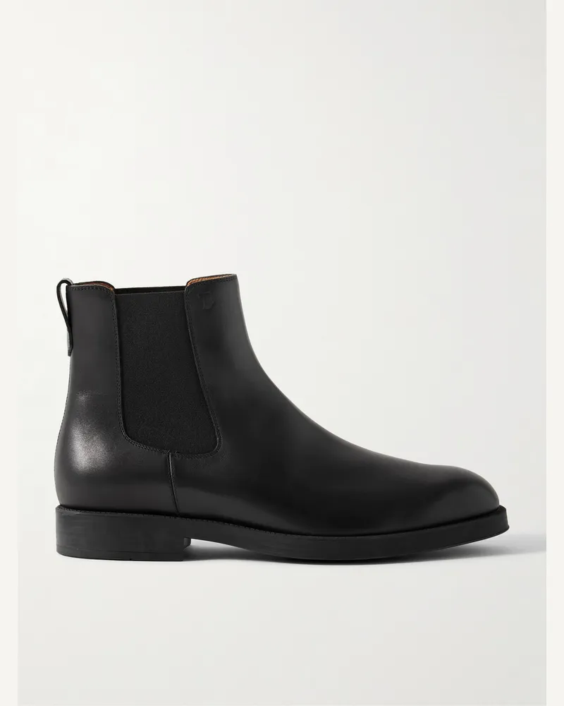 TOD'S Leather Chelsea Boots Black