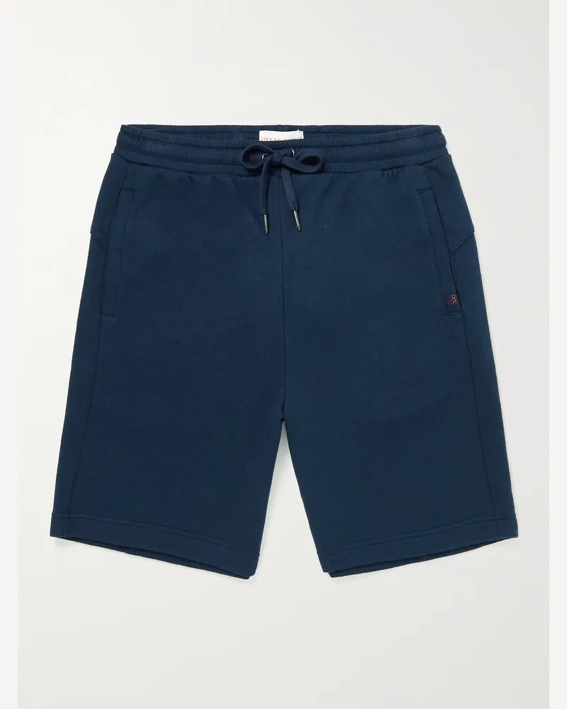 Derek Rose Quinn 1 Straight-Leg Cotton and Modal-Blend Jersey Drawstring Shorts Blue