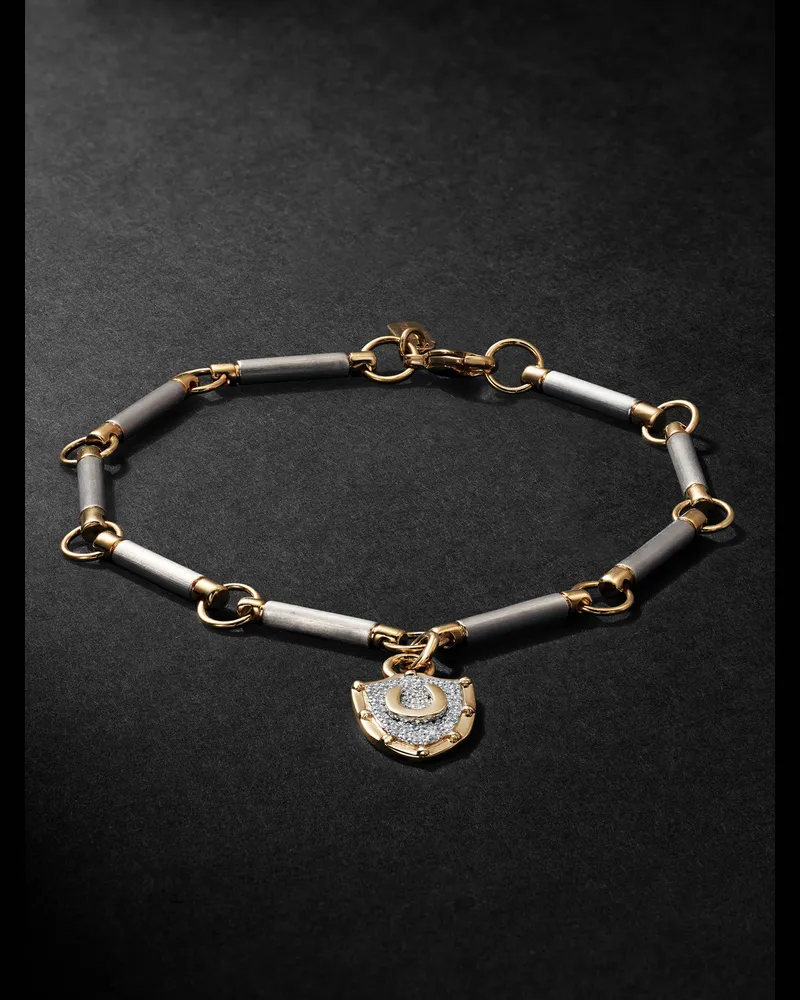 FOUNDRAE 18-Karat White and Yellow Gold Diamond Bracelet Gold