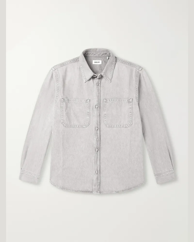 AGOLDE Craven Denim Shirt Gray