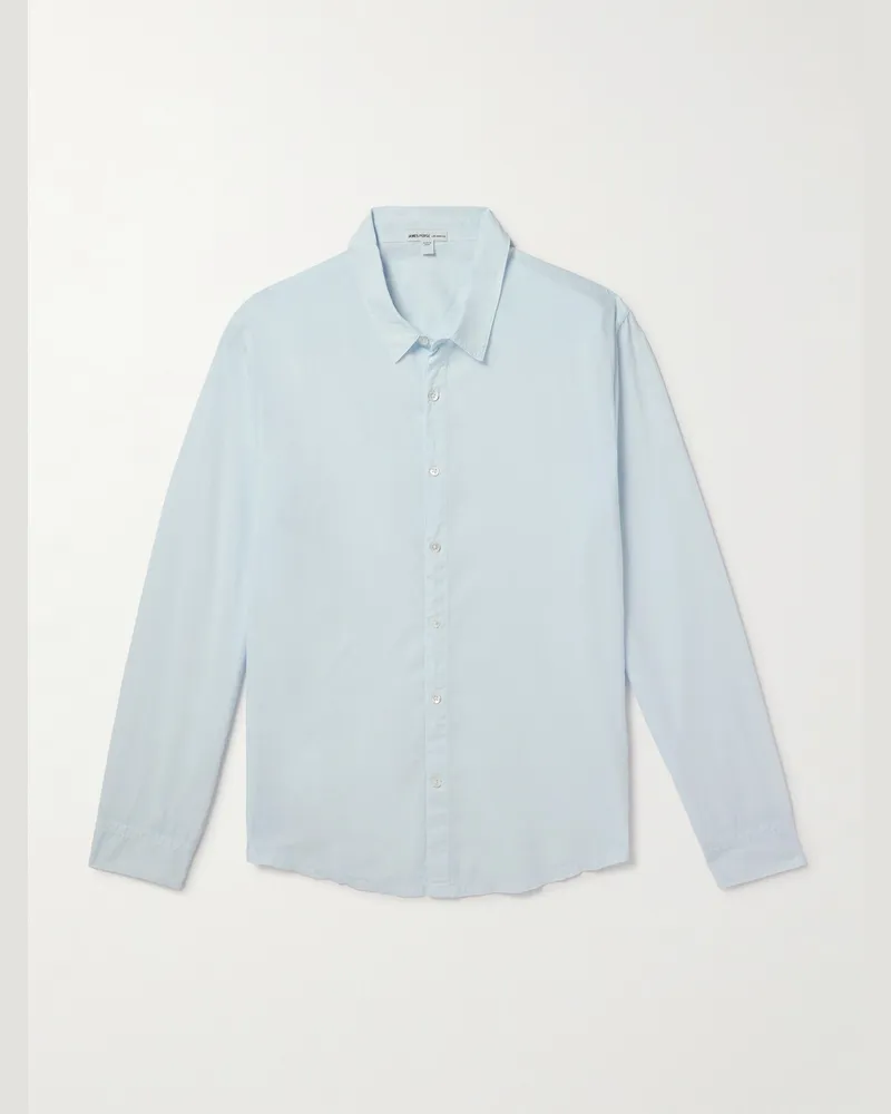 James Perse Standard Hemd aus Baumwolle Blau