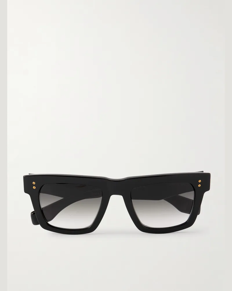 DITA Mastrix Square-Frame Acetate Sunglasses Black