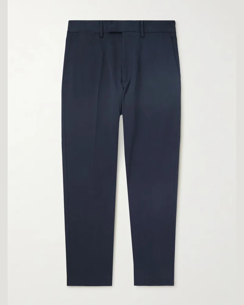 Tom Ford Tapered Cotton-Blend Twill Chinos Blue