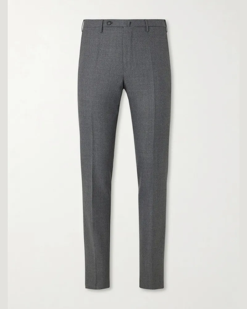Slowear Straight-leg Wool-Canvas Trousers Gray