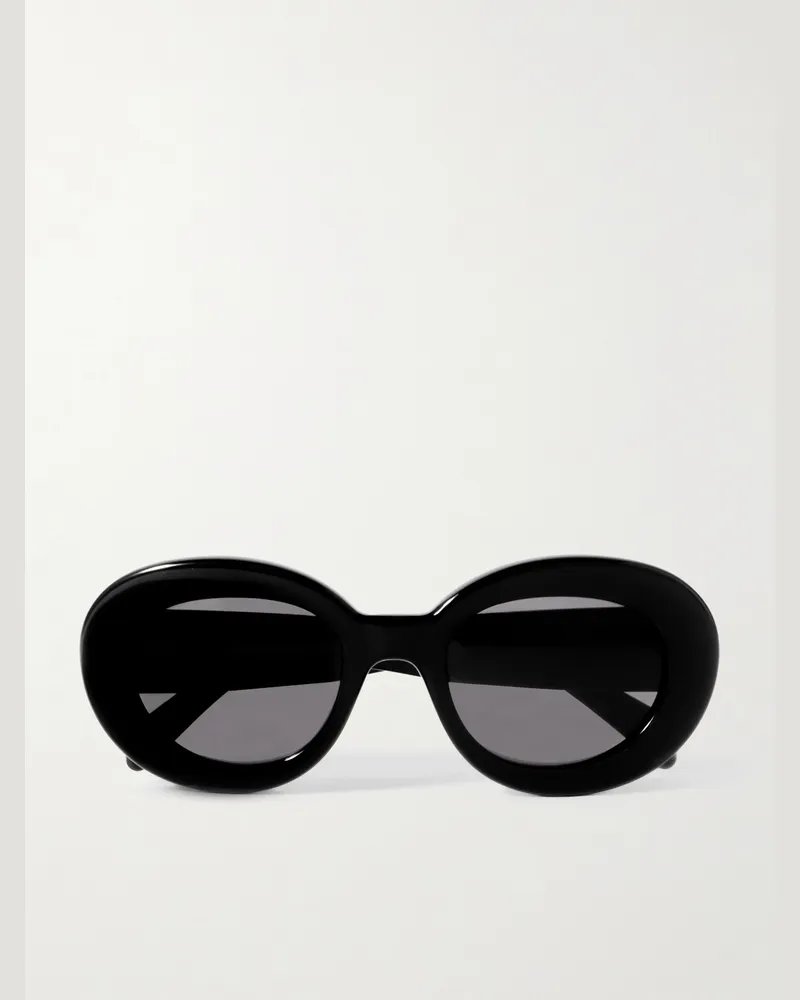 Celine Oval-Frame Acetate Sunglasses Black