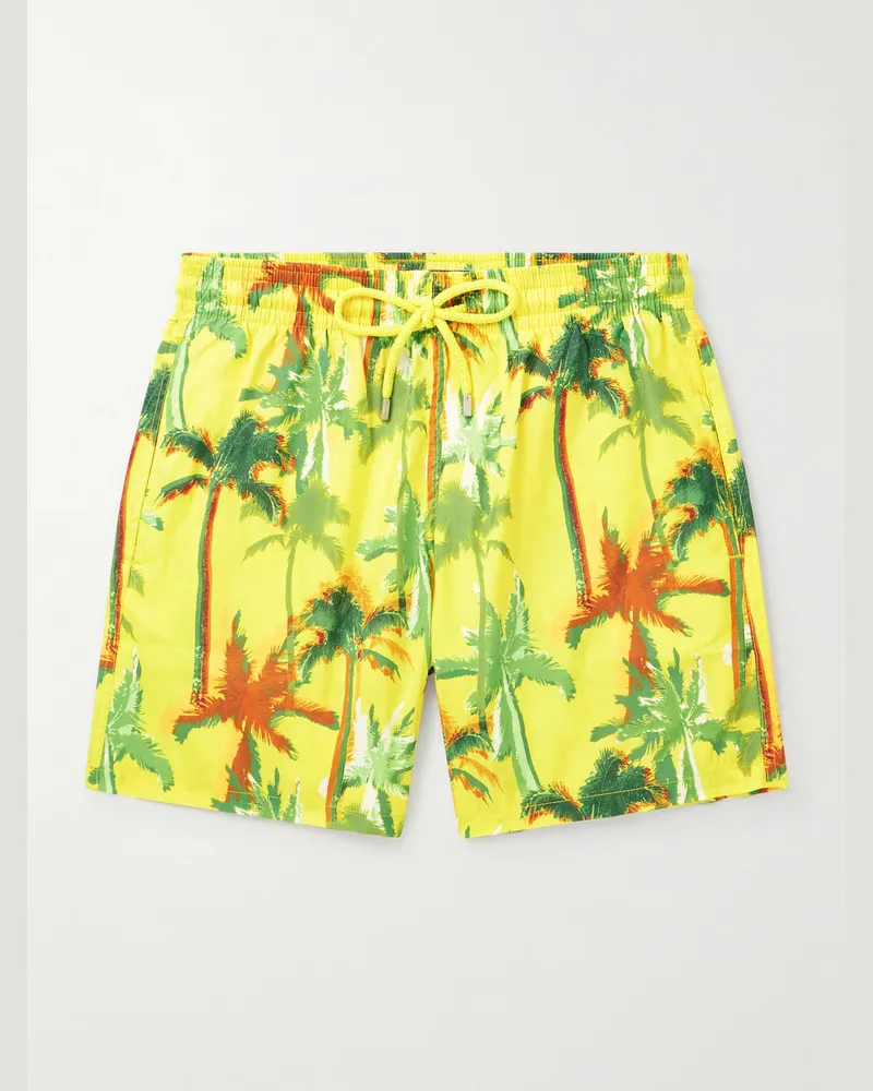 Vilebrequin Mahina gerade geschnittene mittellange Badeshorts aus recyceltem Material Gelb