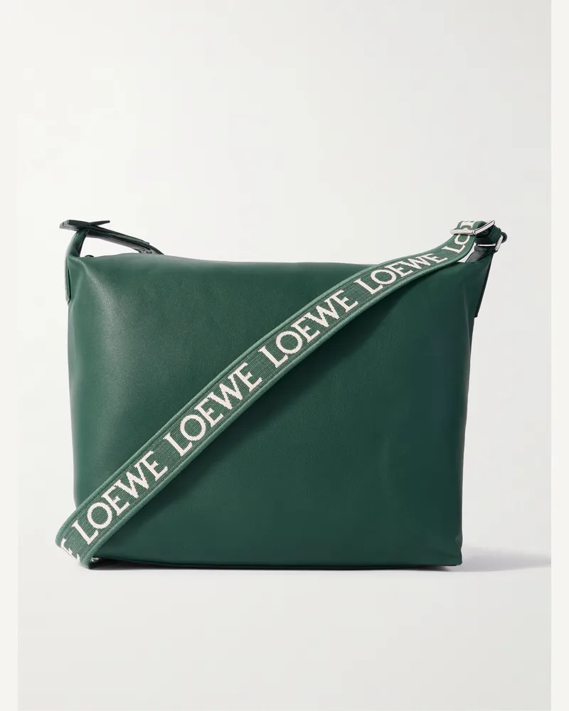 Loewe Cubi Umhängetasche aus Leder Grün