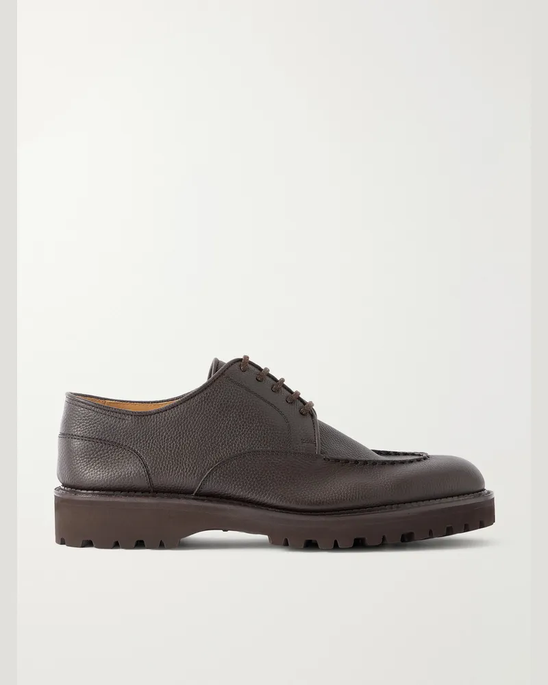 John Lobb Land Full-Grain Leather Derby Shoes Brown