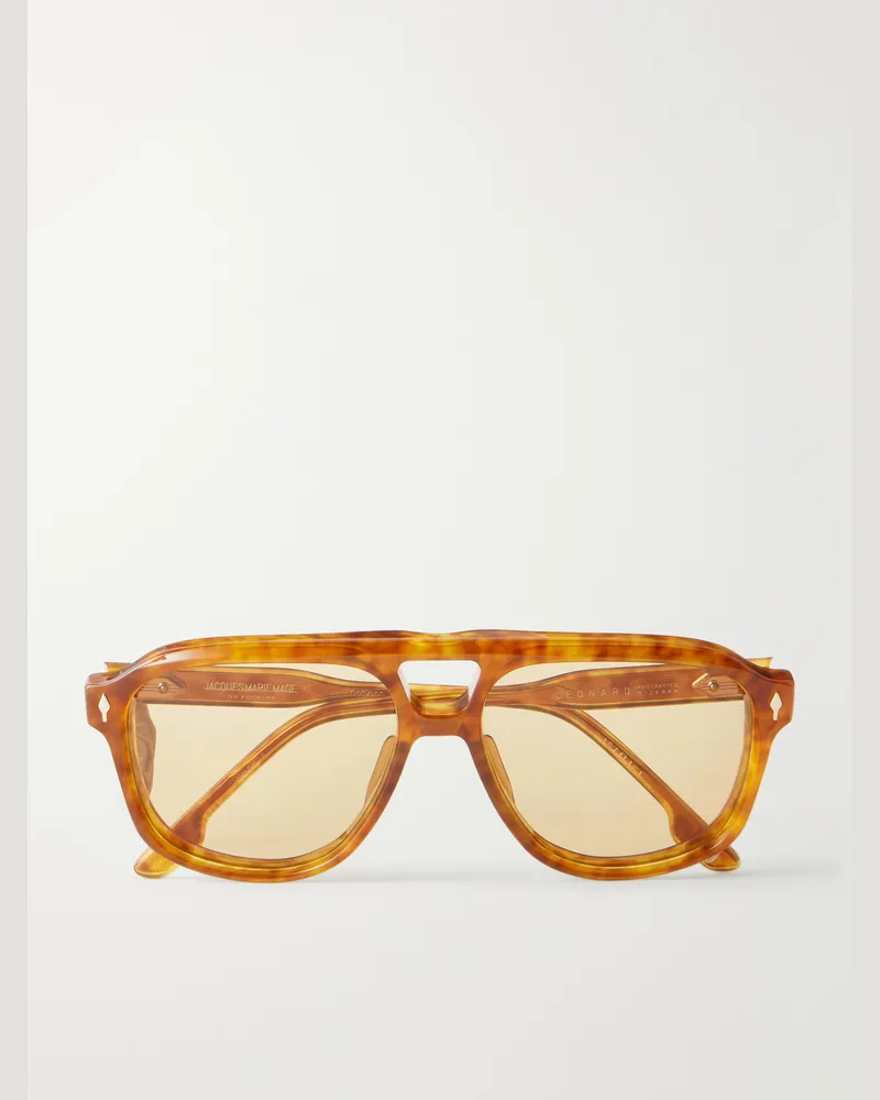 Jacques Marie Mage Leonard Aviator-Style Tortoiseshell Acetate Sunglasses Tortoiseshell
