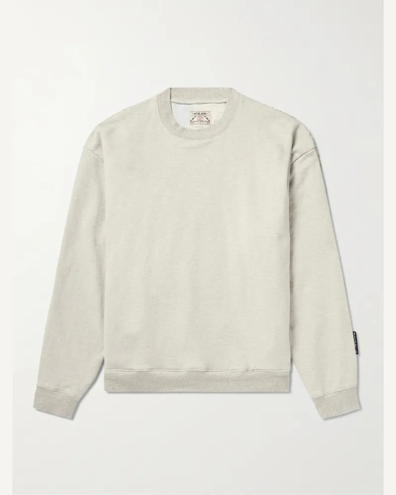 KAPITAL Patchwork Cotton-Blend Jersey Sweatshirt Gray