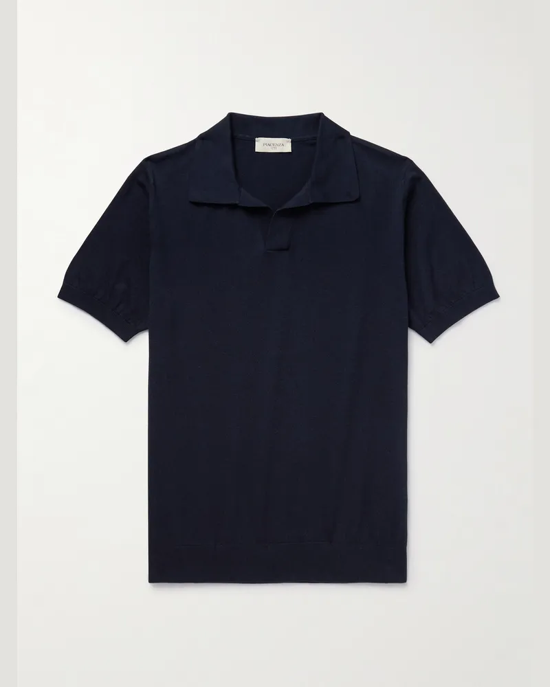 PIACENZA 1733 Cotton Polo Shirt Blue