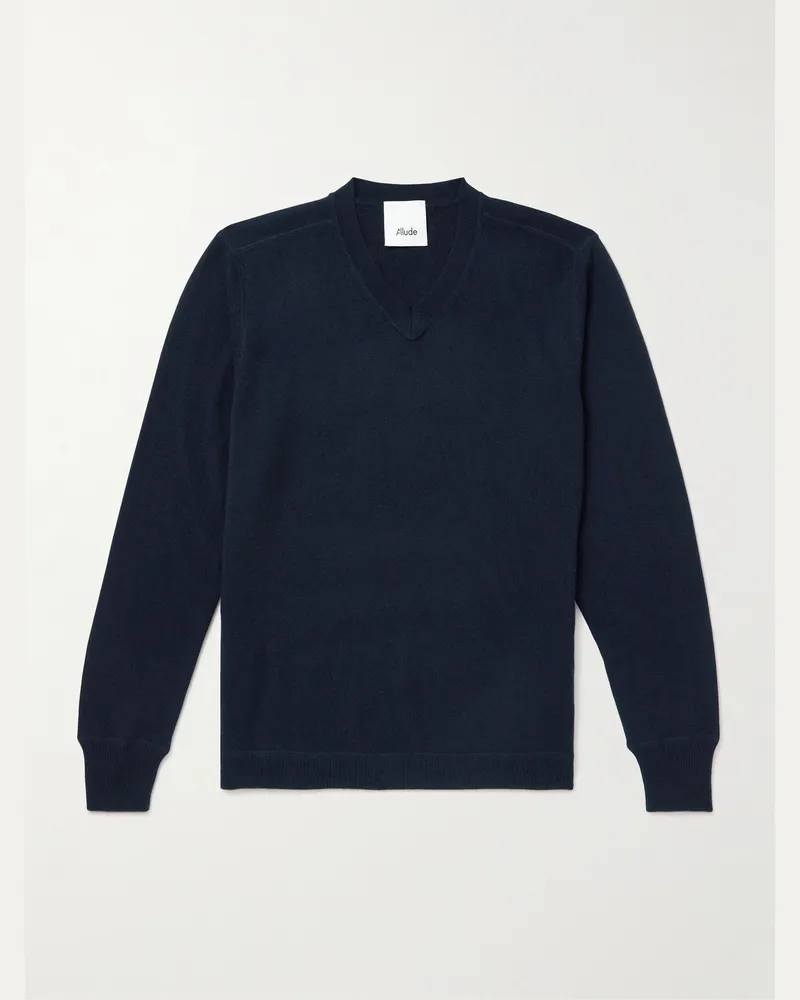 ALLUDE Pullover aus Kaschmir Blau