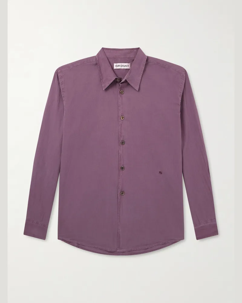 Our Legacy Beyond Hemd aus Baumwolle Burgunder