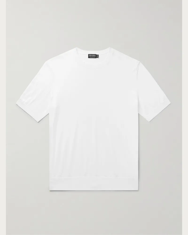 Ermenegildo Zegna T-Shirt aus Baumwolle Weiß