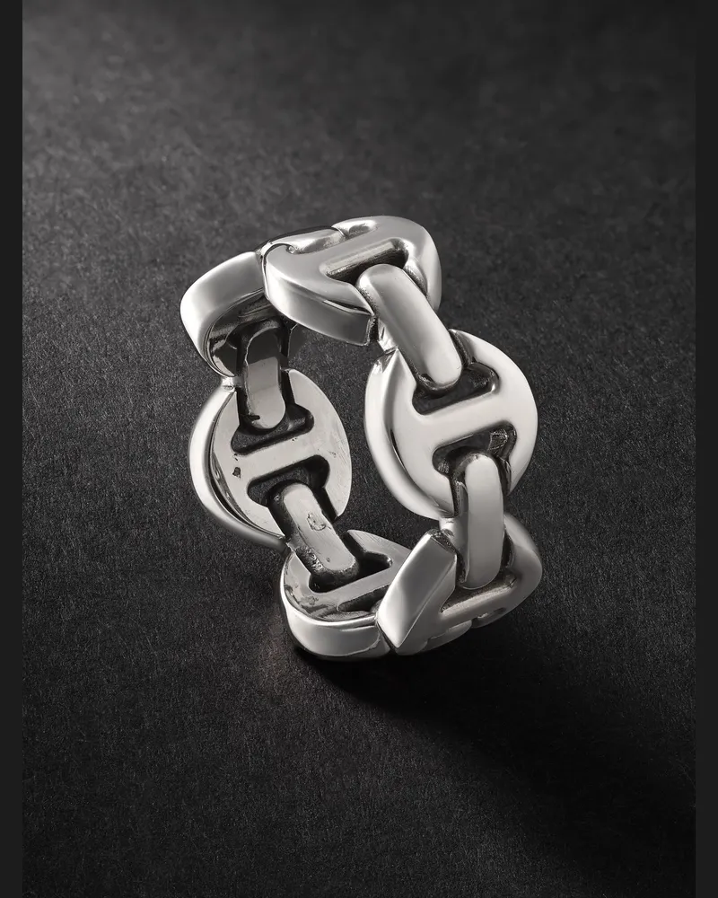 HOORSENBUHS Tri-Link Ring aus Sterlingsilber Silber