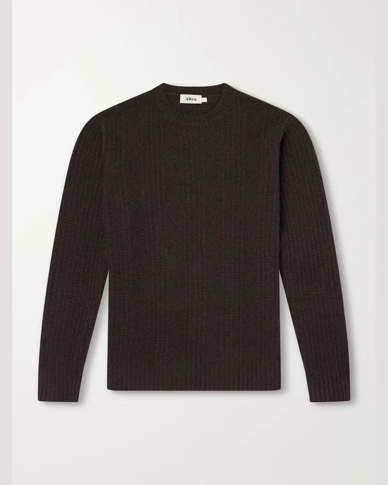 Altea Wool and Cashmere-Blend Sweater Brown