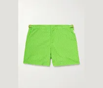 Lamborghini Bulldog Reticolo Straight-Leg Mid-Length Recycled Swim Shorts
