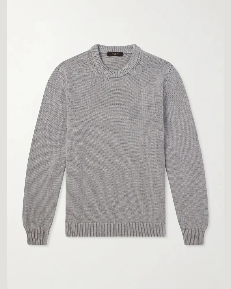 Slowear Slim-Fit Cotton Sweater Gray