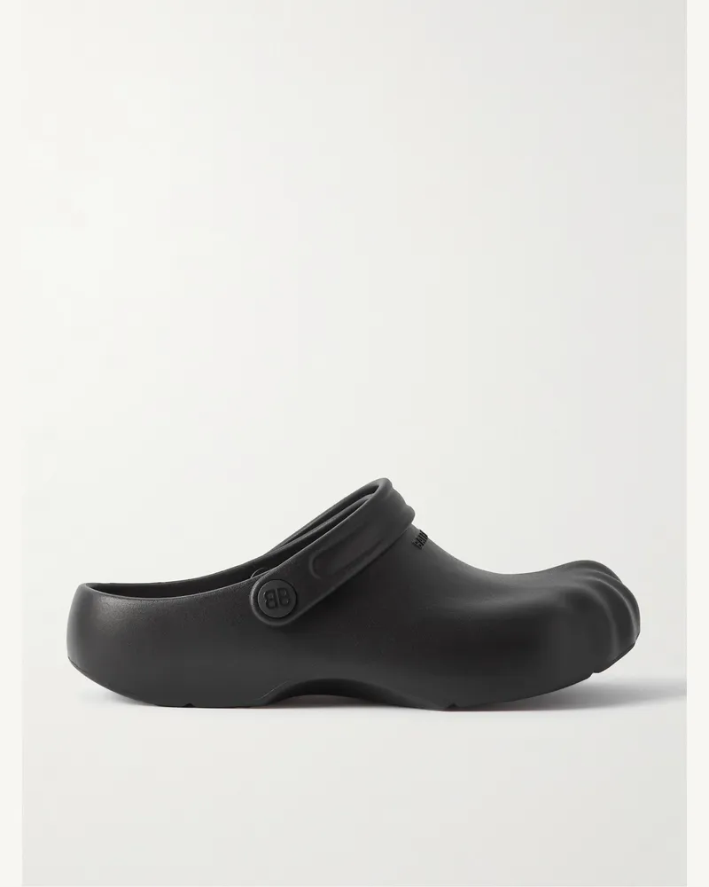Balenciaga Clogs aus Gummi Schwarz
