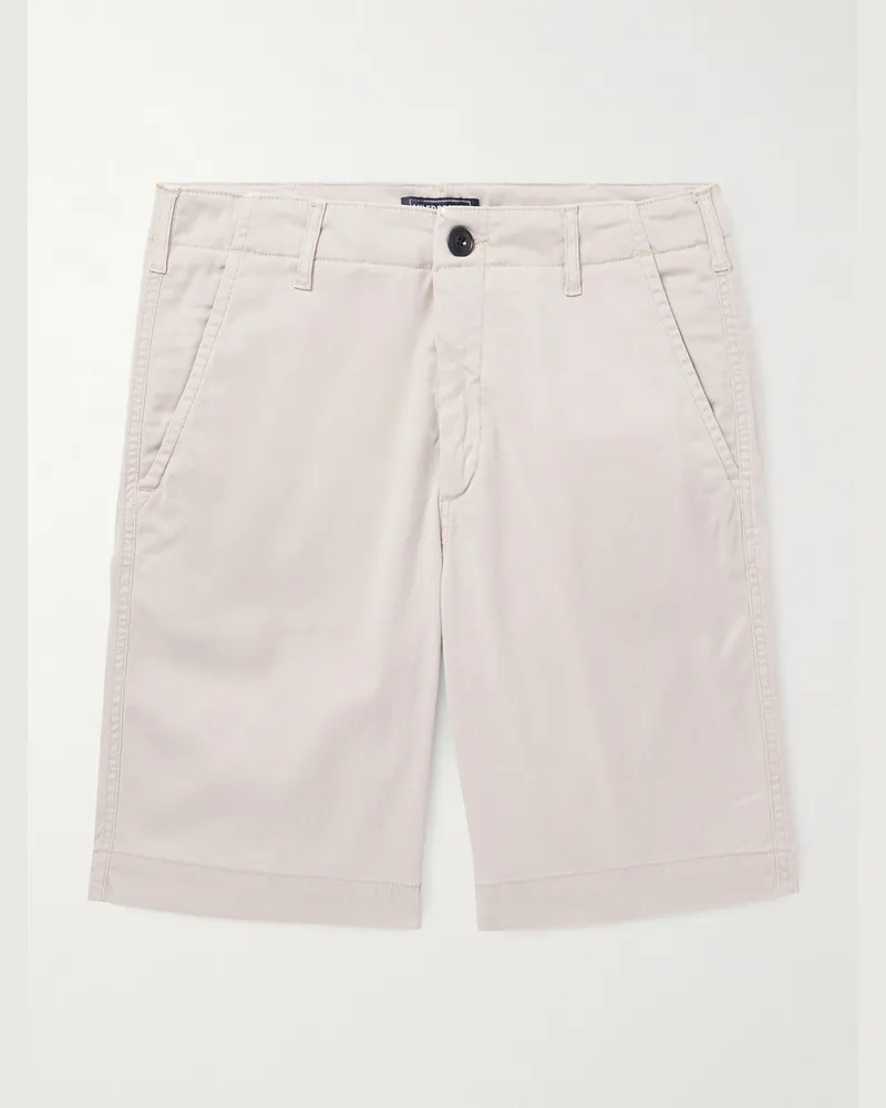 Vilebrequin Ponche Straight-Leg Stretch Lyocell and Cotton-Blend Gabardine Shorts Neutrals
