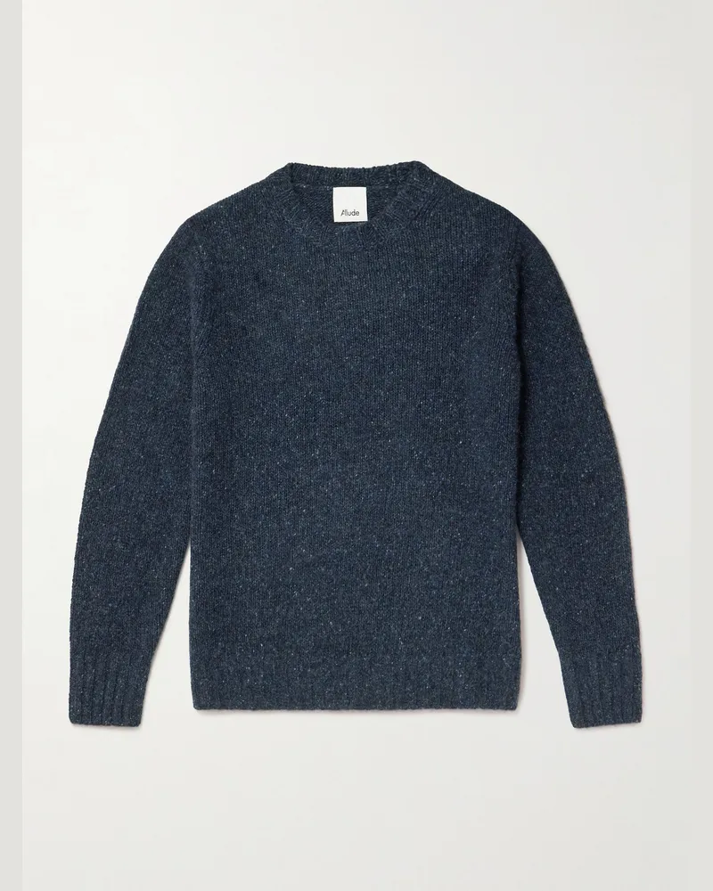 ALLUDE Schmal geschnittener Pullover aus Kaschmir Blau