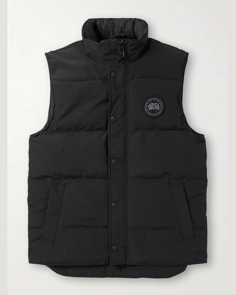 Canada Goose Black Label Garson Daunenweste aus gestepptem Shell Schwarz